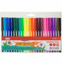 Фломастеры Комус Класс ColorPics 24 цвета с вентилируемыми колпачками смываемые