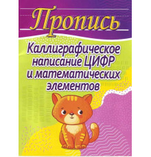 Пропись.Каллиграфическое написание цифр и математических элементов 100514
