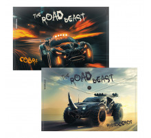 Папка-конверт на кнопке пластиковая ErichKrause Road Beast, A4, ассорти (в пакете по 12 шт.)