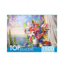 TOPpuzzle. ПАЗЛЫ 1500 элементов. РУКТП1500-1586 Русская коллекция. О.Дандорф. Букет с гладиолусами