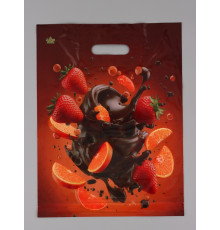 Пакет 31*40=60 Клубника в шоколаде Ламинат  прор (50-500) №16