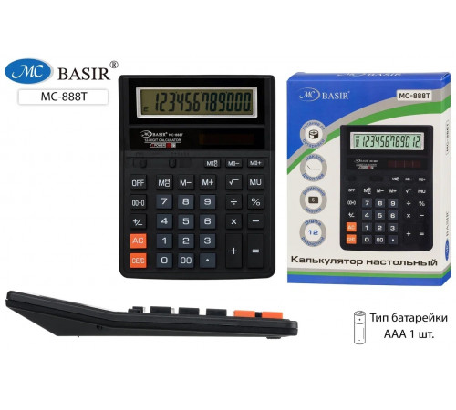 Калькулятор настольный : 12-разрядный, двойное пит МС-888T