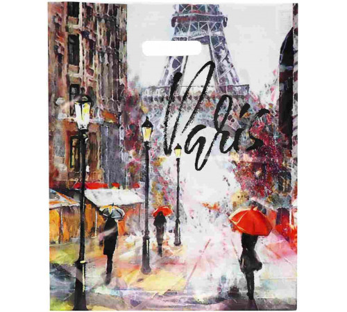 Пакет 38*45+3=50 мкм Дождь в Париже Глянец ВД прор