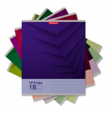 Тетрадь школьная ученическая ErichKrause® Duotone Next ассорти, 18 листов, линейка (в плёнке по 10 шт.)_MIX-PACK 56303