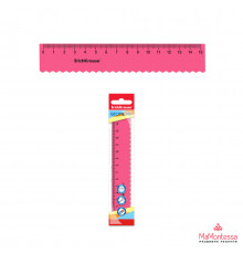 Линейка с волнистым краем гибкая ErichKrause Bubble Gum, 15см, розовый (в пакете по 20 шт)57810