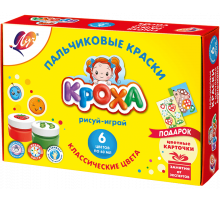 Краски пальчиковые с раскрасками 6 цв (60 мл) 31С 2075-08