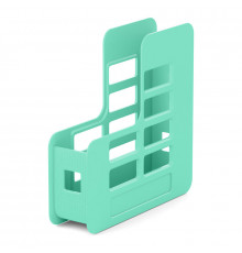 Подставка для бумаг вертикальная пластиковая ErichKrause Techno, Pastel Bloom, 75мм, зеленый