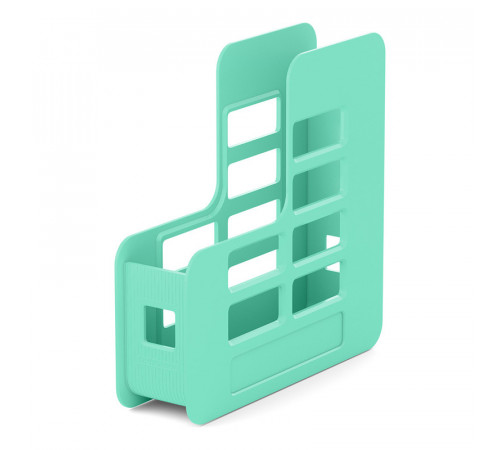 Подставка для бумаг вертикальная пластиковая ErichKrause Techno, Pastel Bloom, 75мм, зеленый
