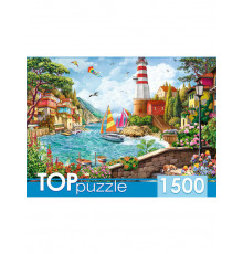 TOPpuzzle. ПАЗЛЫ 1500 элементов. Маяк в приморском городе