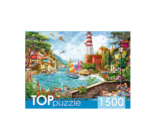 TOPpuzzle. ПАЗЛЫ 1500 элементов. Маяк в приморском городе TOPpuzzle. ПАЗЛЫ 1500 элементов. Маяк в приморском городе