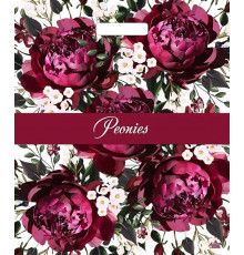 Пакет 450х380х0,060 Бордовые пионы -пакет вырубной