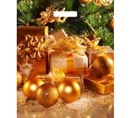 Пакет 450х380х0,060 Золотые шары -пакет выр