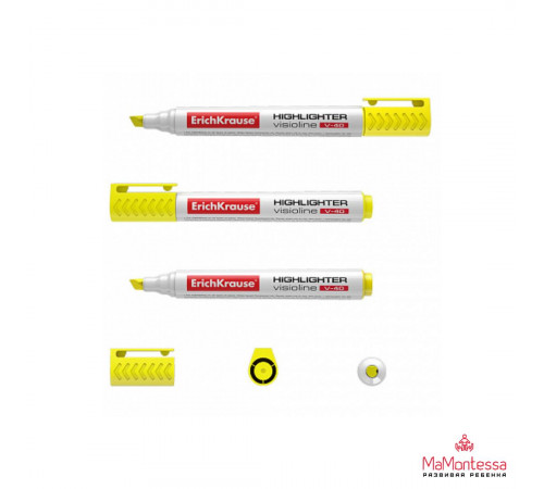 Текстмаркер ErichKrause Visioline V-40 Neon, цвет чернил желтый (в коробке по 12 шт.)30974