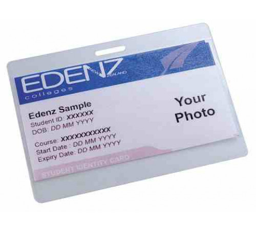 Бейдж самоламинирующийся пластиковый ErichKrause® горизонтальный, 104х74мм  (в пакете по 10 шт.)