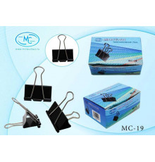 Зажим: металлический, ширина - 19мм /черный/ МС-19