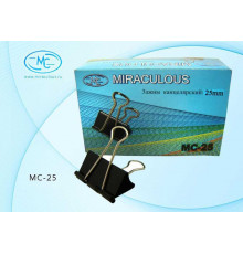 Зажим: металлический, ширина - 25мм /черный/ МС-25