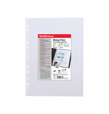 Набор перфофайлов пластиковых ErichKrause® Glossy Clear, 60 мкм, A4, прозрачный