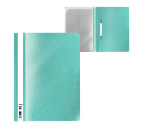 Папка-скоросшиватель пластиковая ErichKrause Diagonal Pastel Mint, A4, мятный (в пакете по 20 шт.) 53511