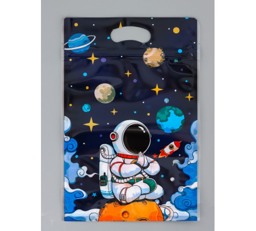 Пакет подарочный КОСМОНАВТ (15*22) Зип-Лок (10/50/500)