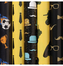 Бумага упаковочная мелованная 70х100 см ЗОЛОТАЯ СКАЗКА 