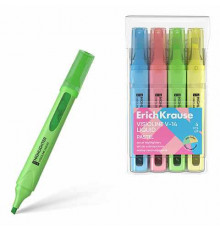 Набор из 4 текстмаркеров с жидкими чернилами ErichKrause Visioline V-14 Liquid Pastel, цвет