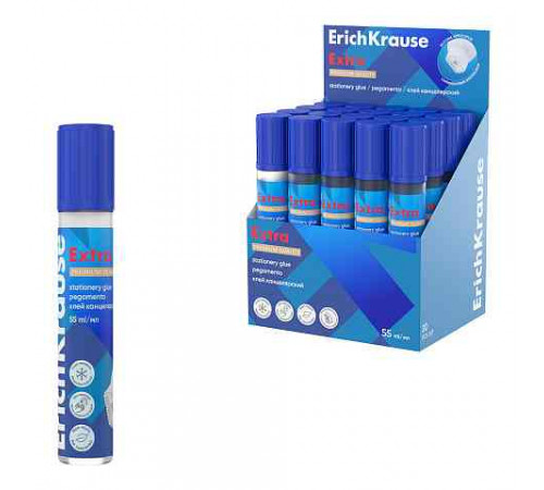 Клей канцелярский ErichKrause Extra, 55мл (в коробке-дисплее по 20 шт.)
