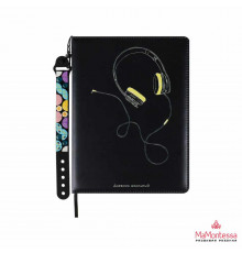 Дневник школьный 48л.  КОНТРАСТНЫЕ НАУШНИКИ  (Д48-2636)кож с цв.печ,с подарком в комл -брел,фенечка