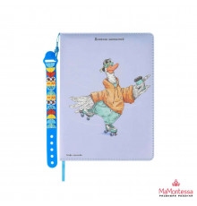 Дневник школьный 48л.  КОФЕЙНЫЙ ВАЙБ  (Д48-2635)кож с цв.печ,с подарком в комл -брелок,фенечка