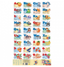 Плакат. Азбука английская с цифрами (малый формат)