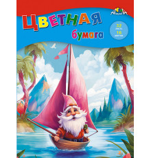 Цв. бумага А4 32л, 16цв. 