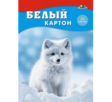 Картон белый А4, 20л. папка 