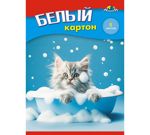 Картон белый А5, 8л. папка Картон белый А5, 8л. папка