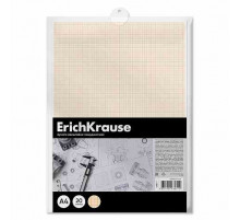 Бумага масштабно-координатная в пластиковой папке ErichKrause, А4, 20 листов