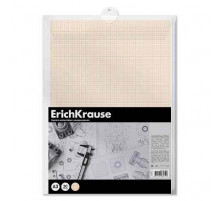Бумага масштабно-координатная в пластиковой папке ErichKrause, А3, 20 листов