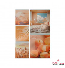 Тетрадь КЛЕТКА 48л. PEACH FUZZ (48-7132) (цветная мелов. обл., лён)