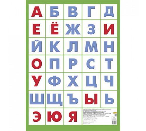Плакат. Азбука русская без картинок.