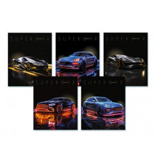 Тетрадь 48 л. кл., блестки, по сериям  