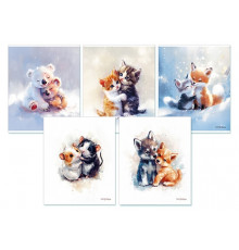 Тетрадь 48 л. кл., блестки, по сериям  