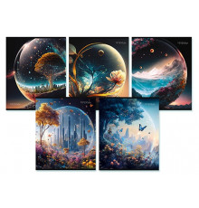 Тетрадь 48 л. кл., блестки, по сериям  