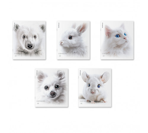 Тетрадь общая ученическая ErichKrause Whiteout, 48 листов, клетка, ламинация soft-touch+выборочный УФ-лак_MIX-PACK