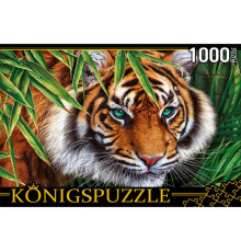 Konigspuzzle. ПАЗЛЫ 1000 элементов. П1000-6630 ПОРТРЕТ ТИГРА (Ф)