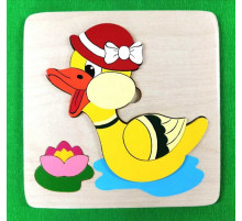 Мозаика. Уточка 4 детали, 150х150х9 мм, 100 г 143-089