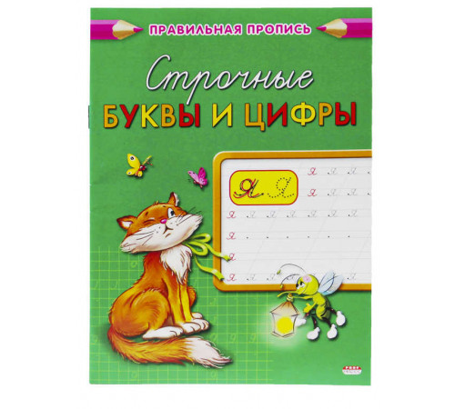 Пропись А5 Каллиграфическая СТРОЧНЫЕ БУКВЫ И ЦИФРЫ (ПР-2999) 8л., обл.-цветная мелов.бум