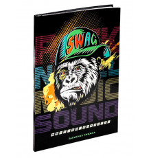 ЗАПИСНАЯ КНИЖКА А5 80л. МОДНЫЙ ПРИМАТ (80-0129) 7БЦ, глянц.ламинир., лен, в точку