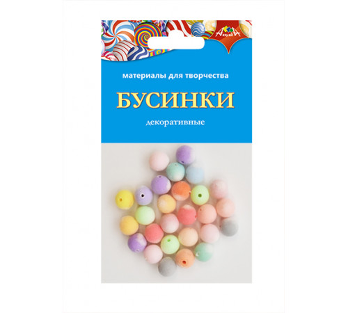 Материалы д/тв. Декоративные БУСИНКИ бархатные 10мм С3767-01