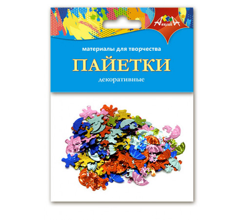 Материалы д/тв. Декоративные ПАЙЕТКИ Мишка и зонтик С3573-05