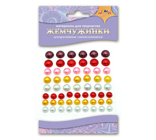 Материалы д/тв. ЖЕМЧУЖИНКИ самоклеящиеся Ассорти 3 С3738-03