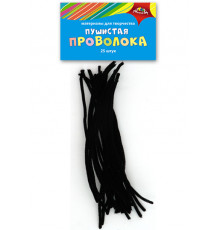 Материалы д/тв. Пушистая ПРОВОЛОКА черная 30см. 25шт. С3298-08