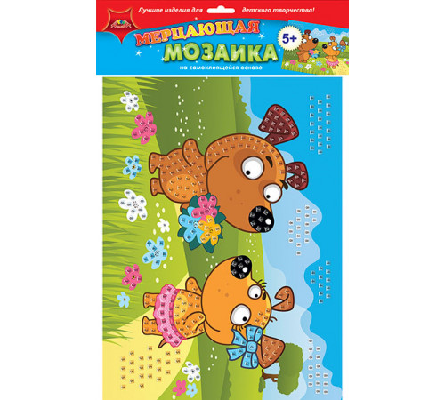 Самокл. мерцающая мозаика из мягк. пласт. А3 