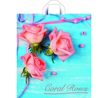 ТК.Пакет 420x380x0,037 Коралловые розы-пакет петл